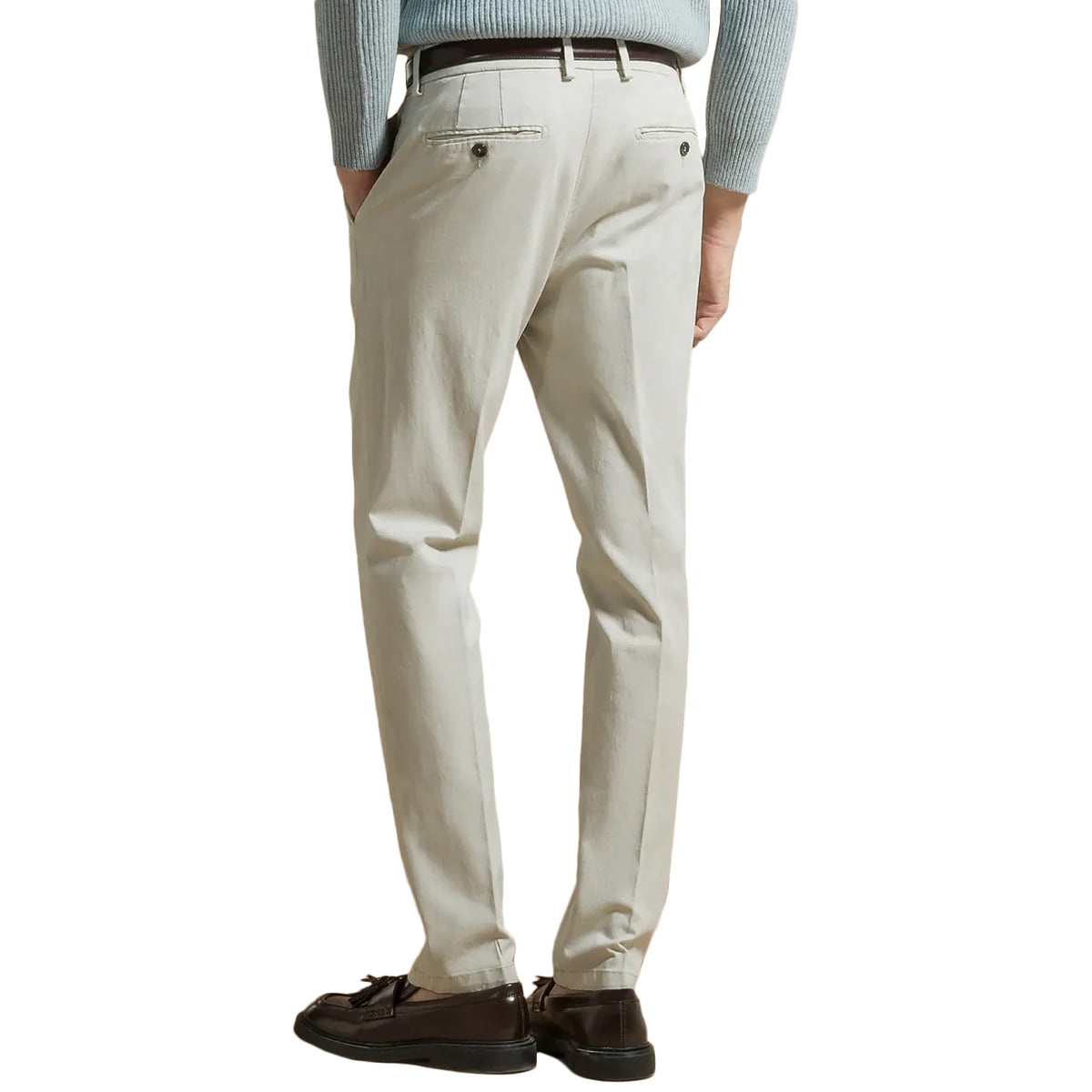 CRUNA Pantalone Chino Slim Fit In Modal E Lana BRERA 1617 111 SABBIA 