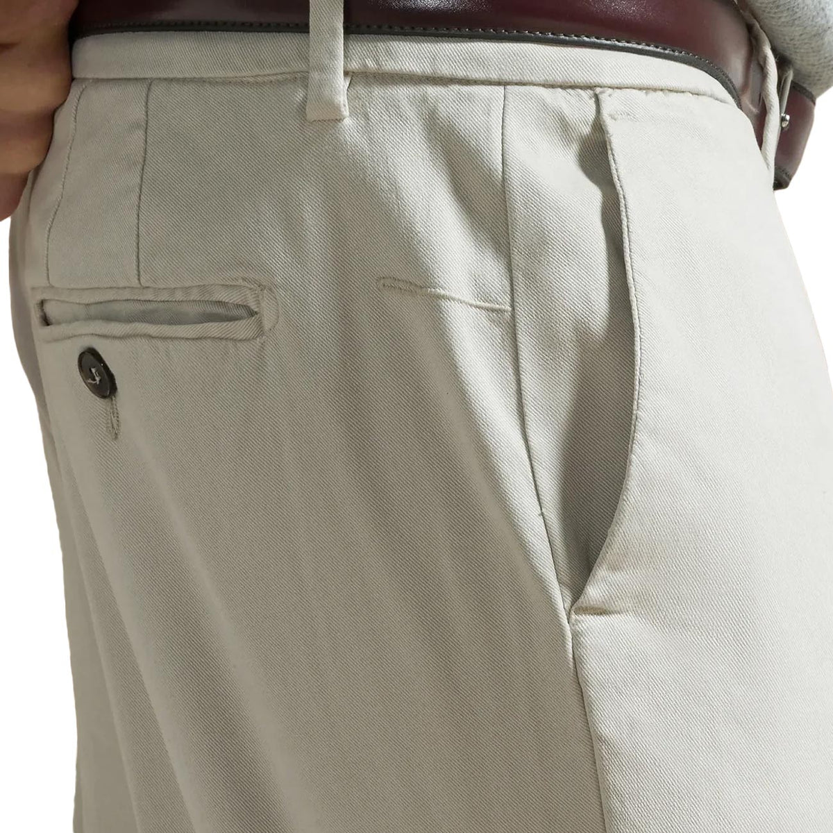 CRUNA Pantalone Chino Slim Fit In Modal E Lana BRERA 1617 111 SABBIA 