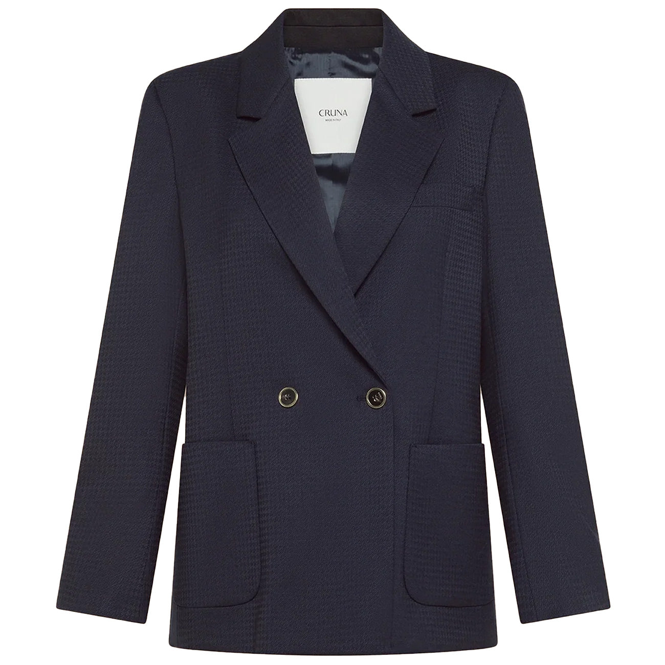CRUNA Giacca Lila Doppiopetto Con Spalline Imbottite LILA 2513 511 BLU NOTTE 
