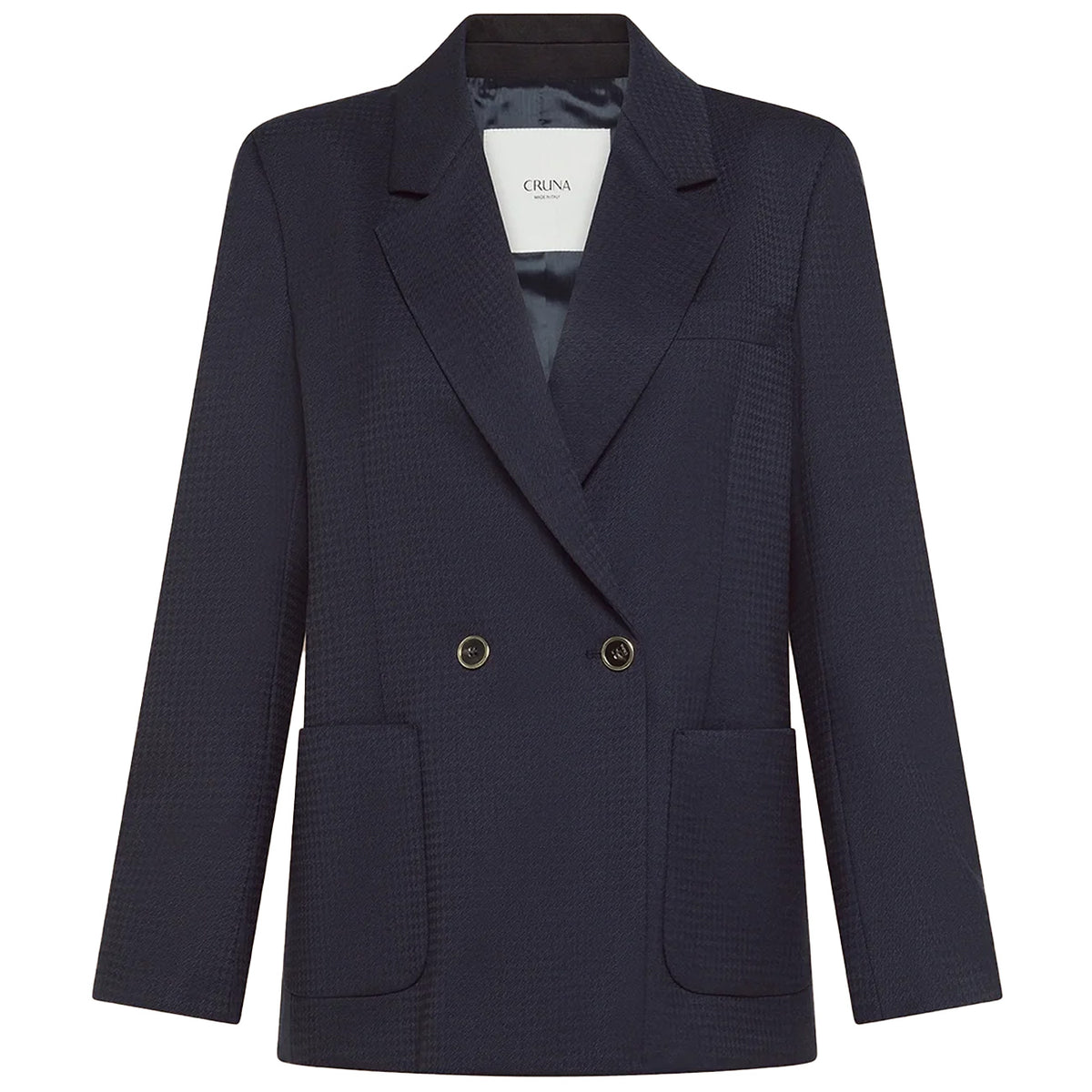 CRUNA Giacca Lila Doppiopetto Con Spalline Imbottite LILA 2513 511 BLU NOTTE 