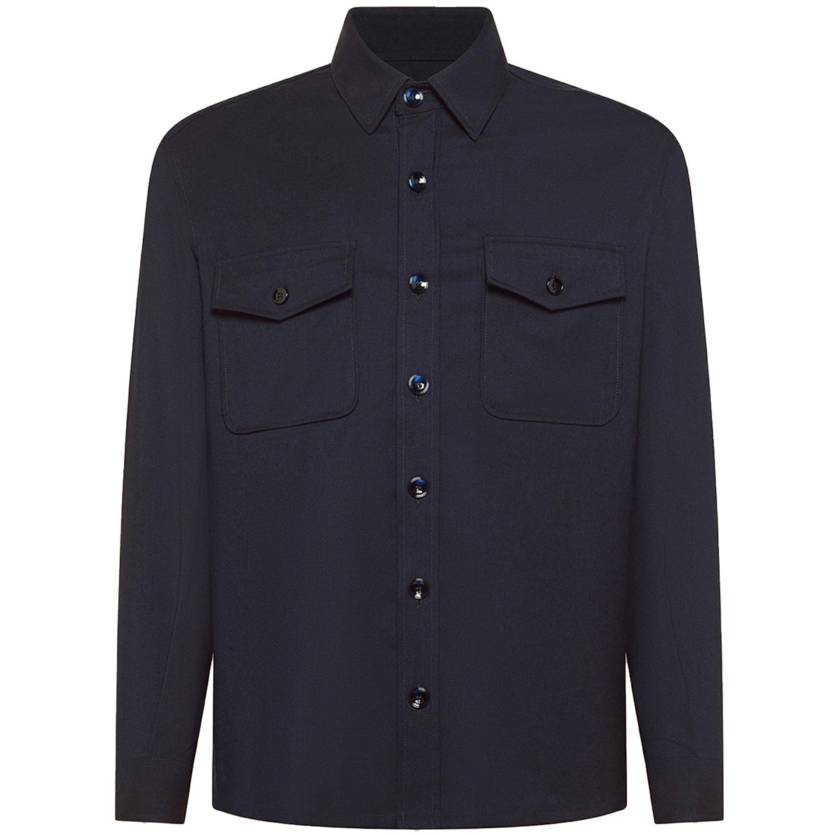CRUNA Giacca Osaka Overshirt In Lana Tecnica OSAKA 1627 511 BLU NOTTE 