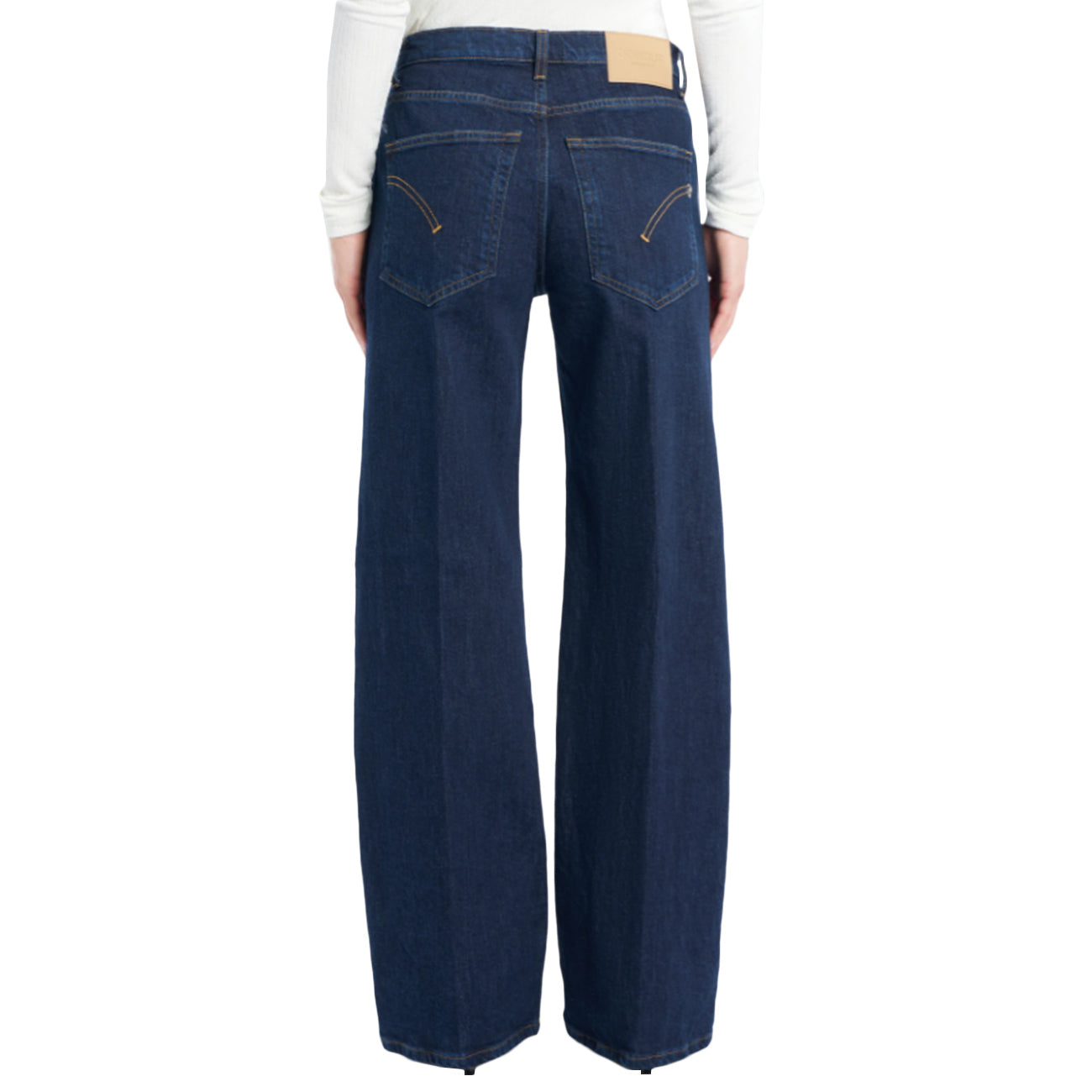 DONDUP Pantalone Jacklyn Bottone Gioiello DP427B-DS0257D-LH1-DD-W25 800 DENIM MEDIO 
