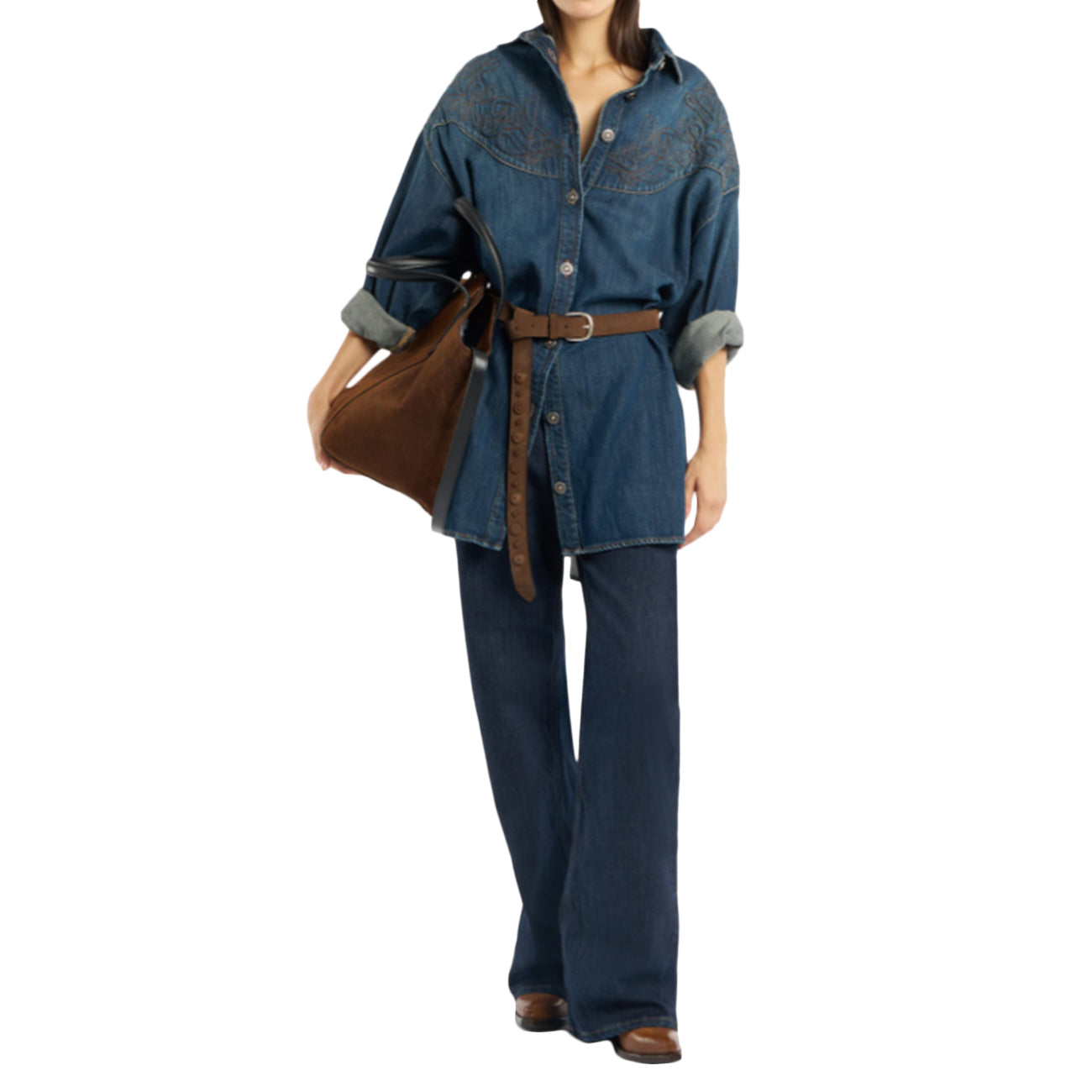 DONDUP Pantalone Jacklyn Bottone Gioiello DP427B-DS0257D-LH1-DD-W25 800 DENIM MEDIO 
