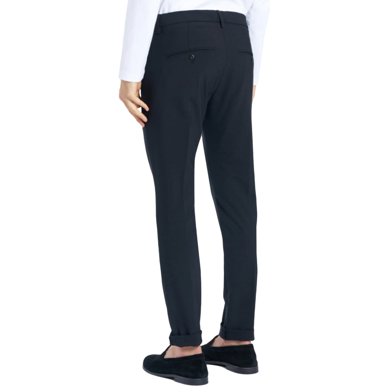 DONDUP Pantalone Gaubert Slim In Tela Di Lana UP235-TS0009-XXX-DU-W25 999 NERO 