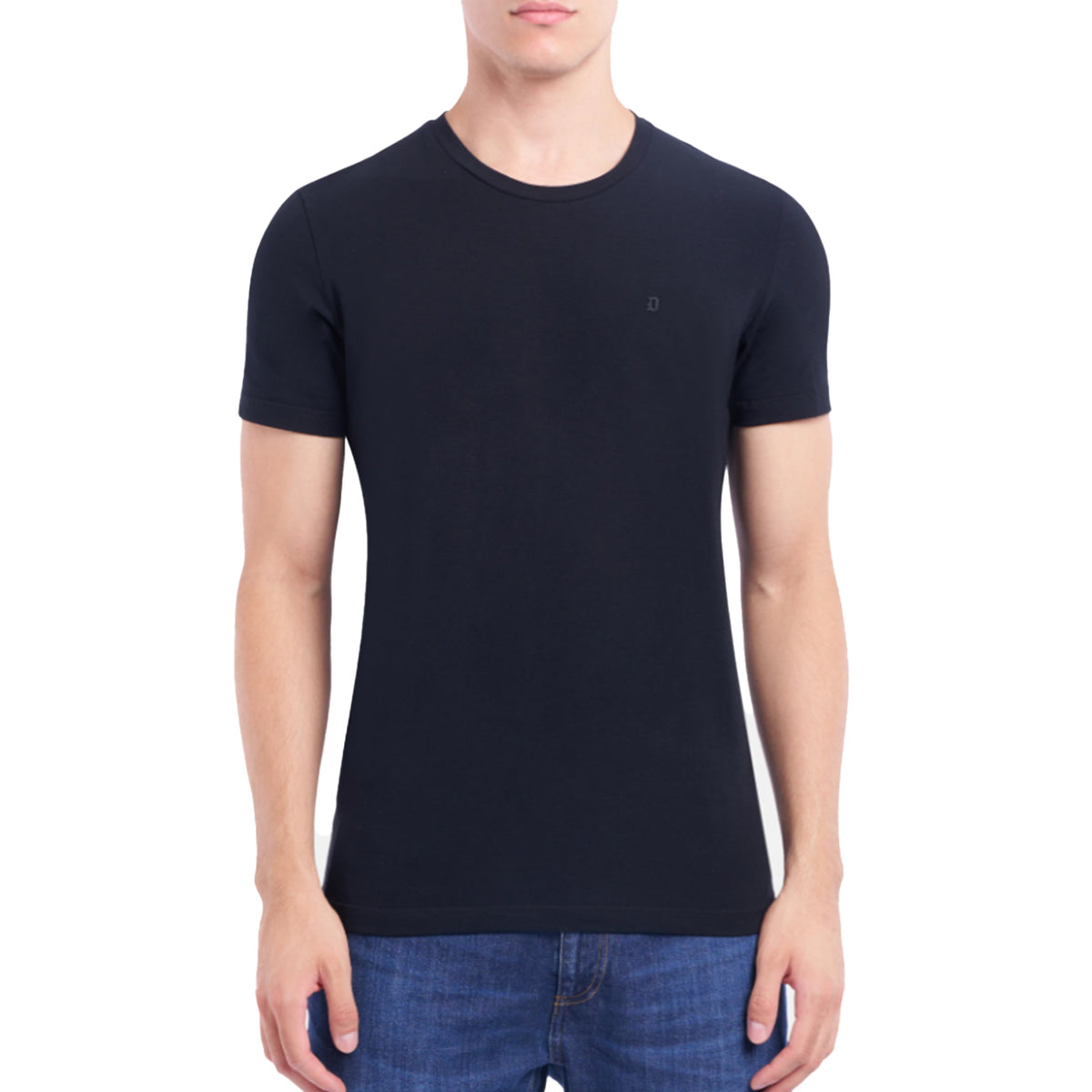DONDUP T-Shirt Girocollo Slim US221-JS0125-ZL4-DU-W25 999 NERO 
