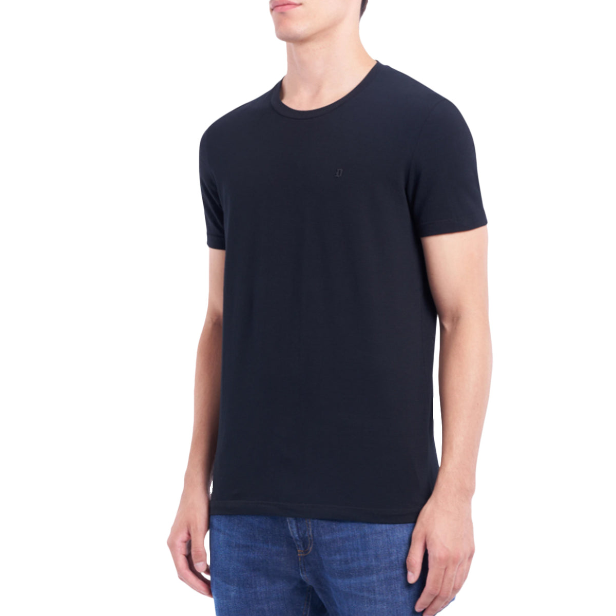 DONDUP T-Shirt Girocollo Slim US221-JS0125-ZL4-DU-W25 999 NERO 