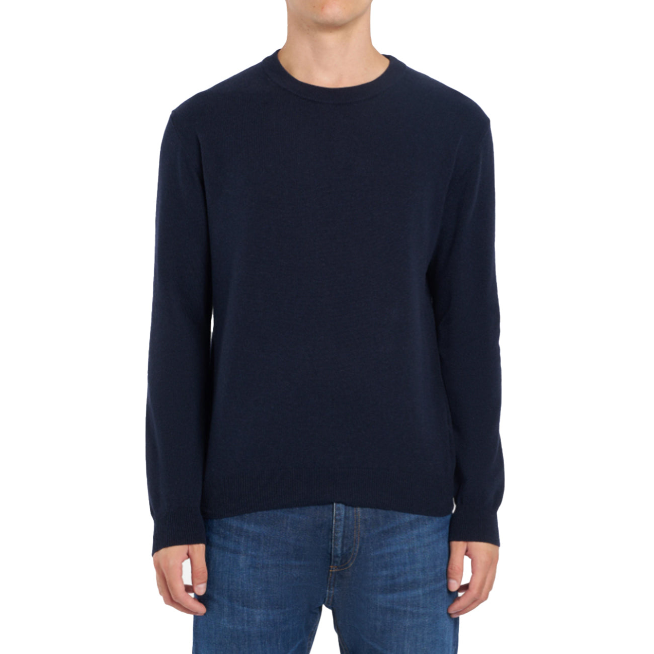 DONDUP Maglia Girocollo Regular Fit In Cashmere E Seta UT195-M00895-002-DU-W25 890 BLU 