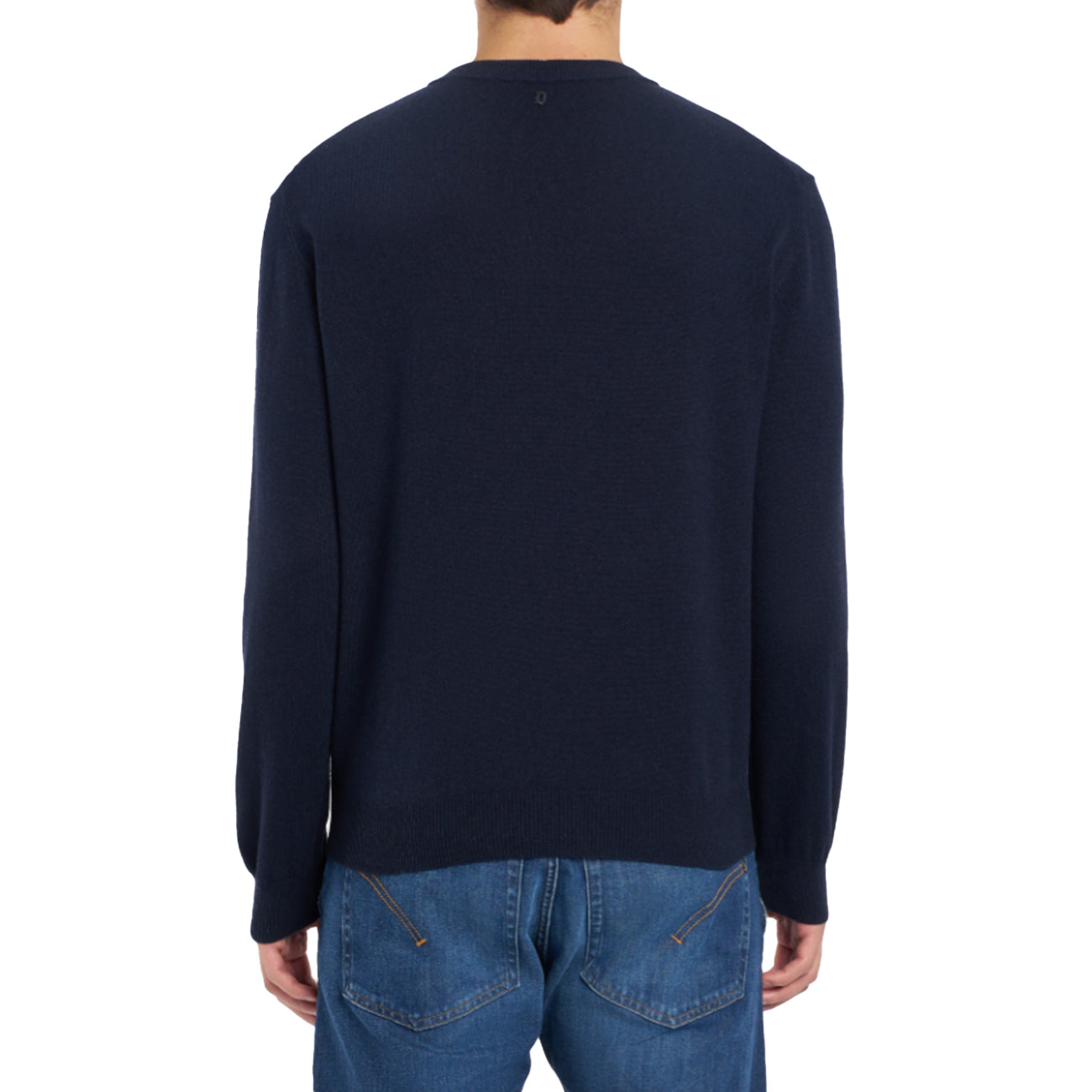 DONDUP Maglia Girocollo Regular Fit In Cashmere E Seta UT195-M00895-002-DU-W25 890 BLU 
