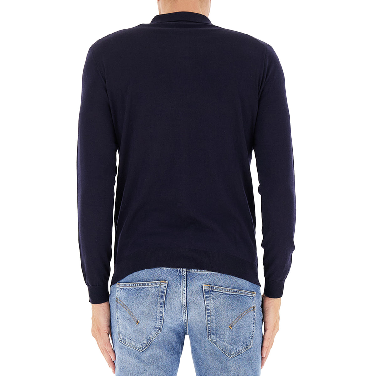 DONDUP Polo Regular In Lana E Cotone UT257-M00975-002-DU-W25 890 BLU 