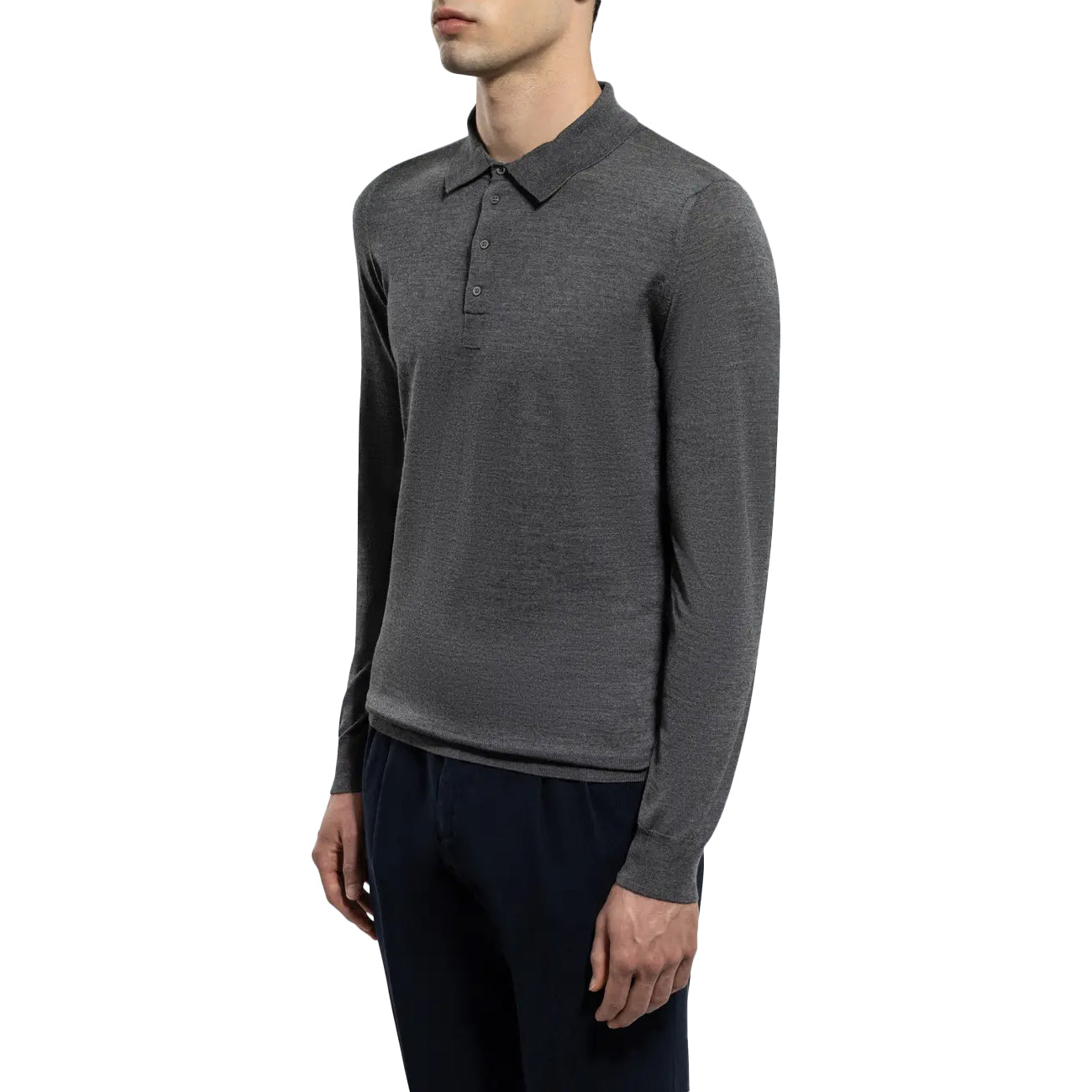 DRUMOHR Polo In Lana Merino D0D145 670 SHARK 