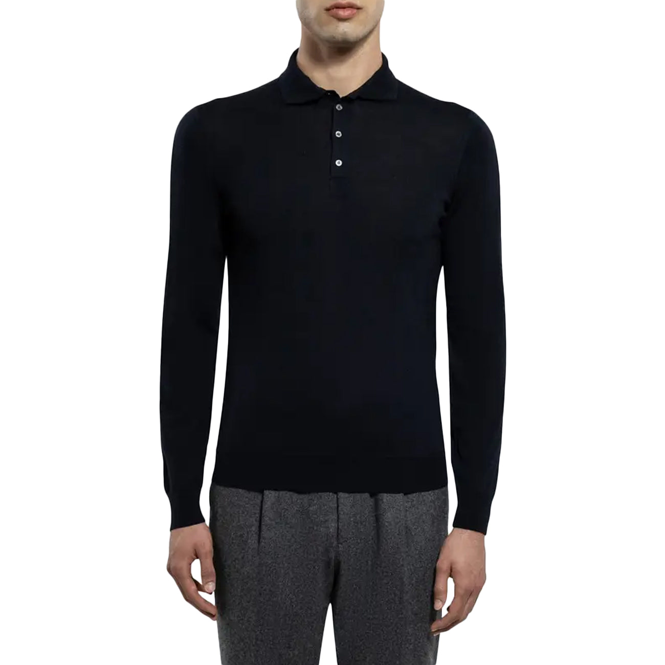 DRUMOHR Polo In Lana Merino D0D145 790 NAVY 