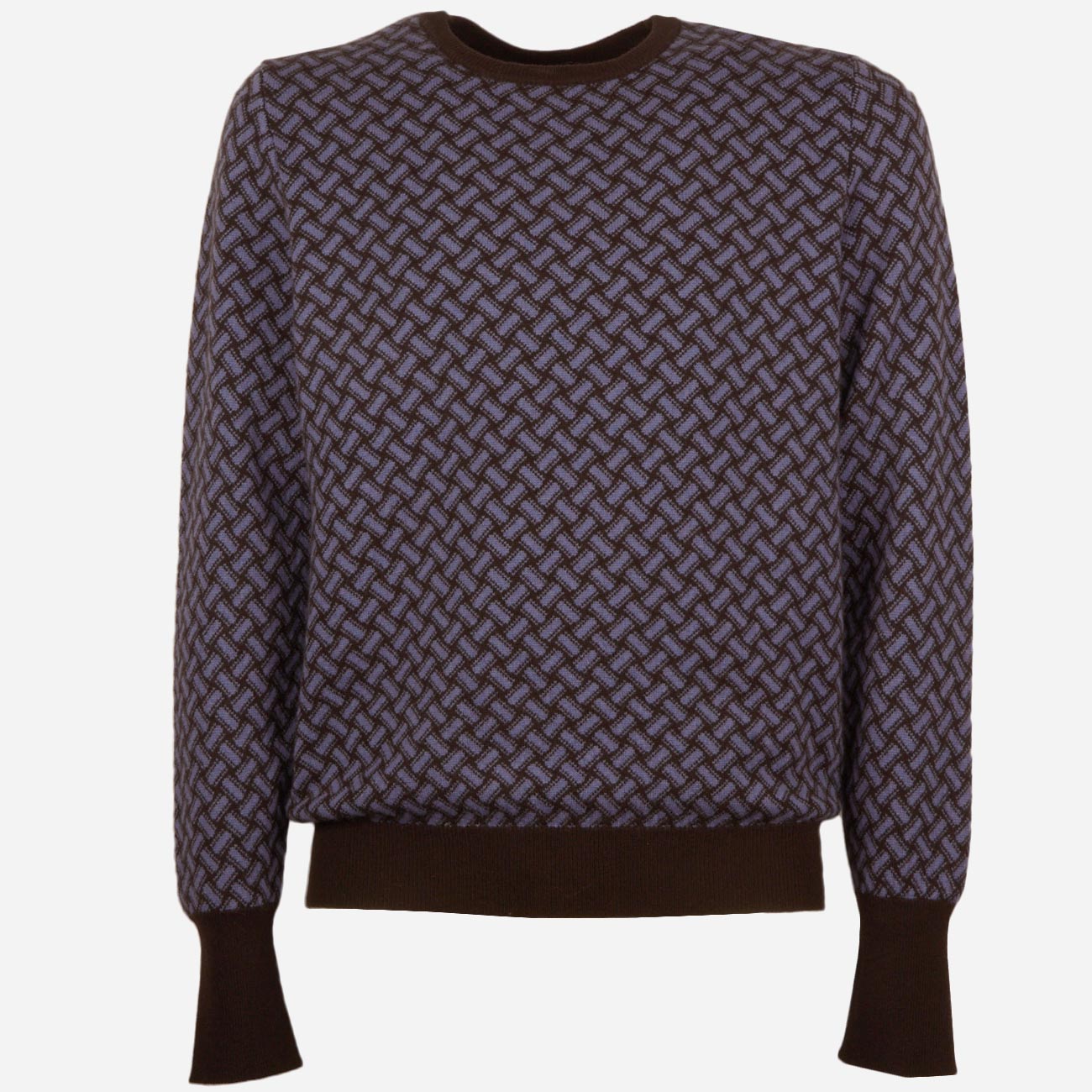 DRUMOHR Maglia Girocollo In Cashmere Con Lama Di Rasoio D2K103 RB40 TRUFFLE+DENIM 