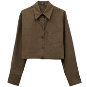 ELEH Camicia A Quadri EFW250101 VERDE KHAKI 