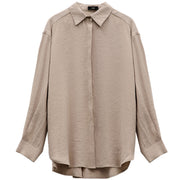 ELEH Camicia Oversize EFW250155 GRIGIO FANGO 