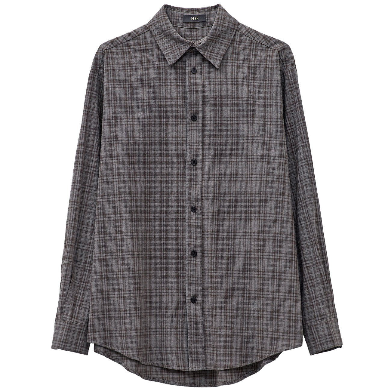 ELEH Camicia A Quadri Grigio EFW250191 GRIGIO 