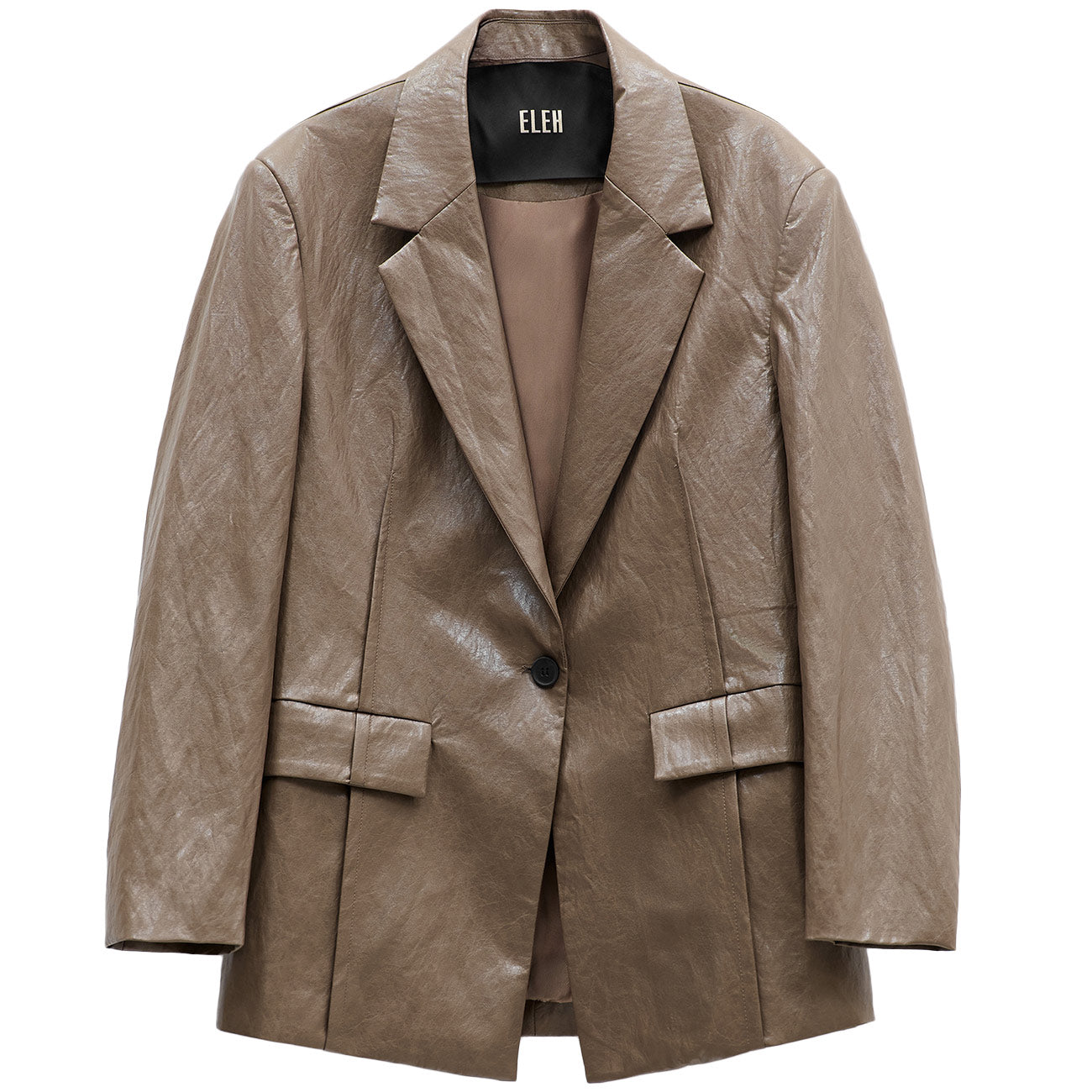 ELEH Giacca In Ecopelle EFW250317 KHAKI 