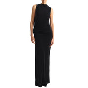 ELEH Vestito Lungo Con Collo Alto EFW250337 NERO 