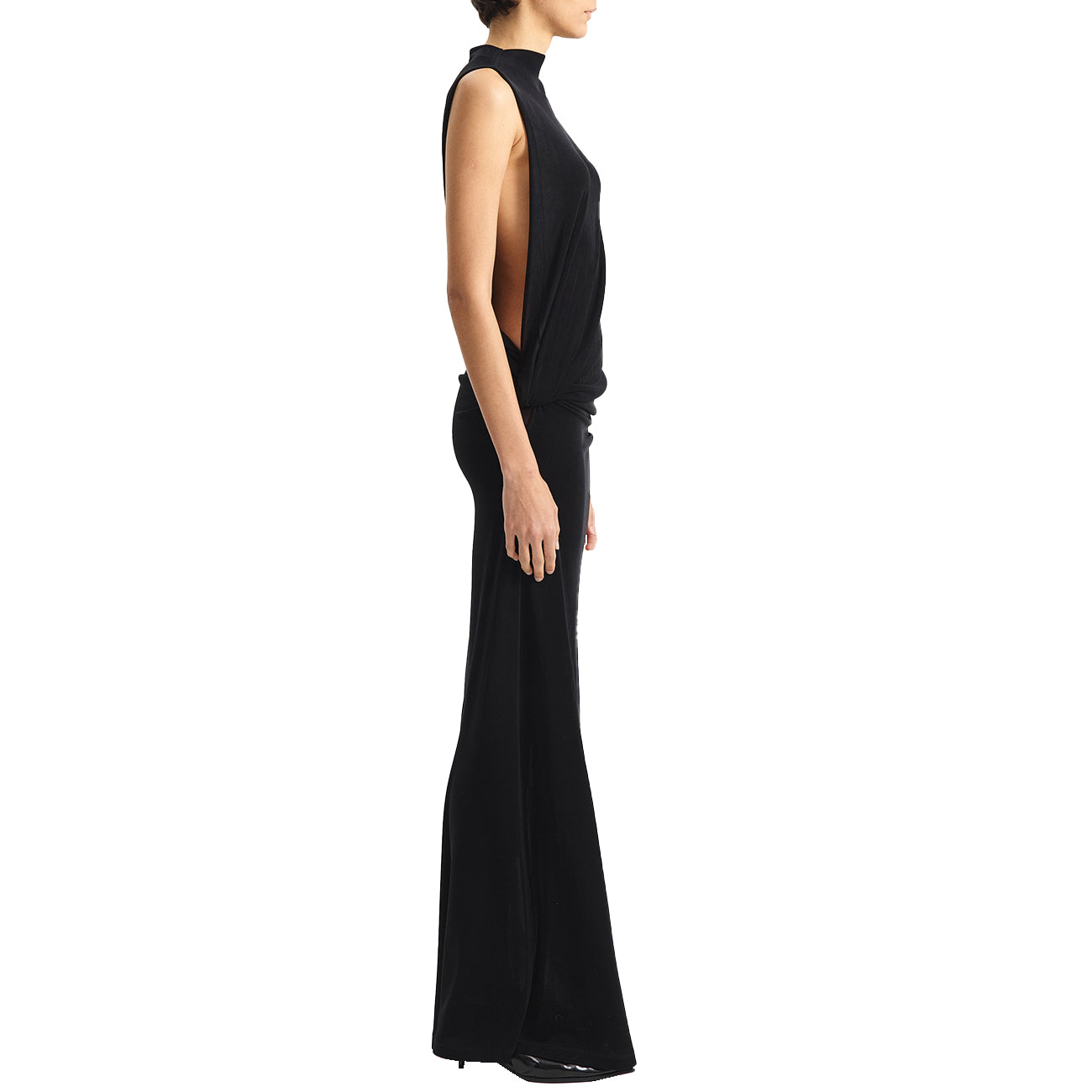 ELEH Vestito Lungo Con Collo Alto EFW250337 NERO 