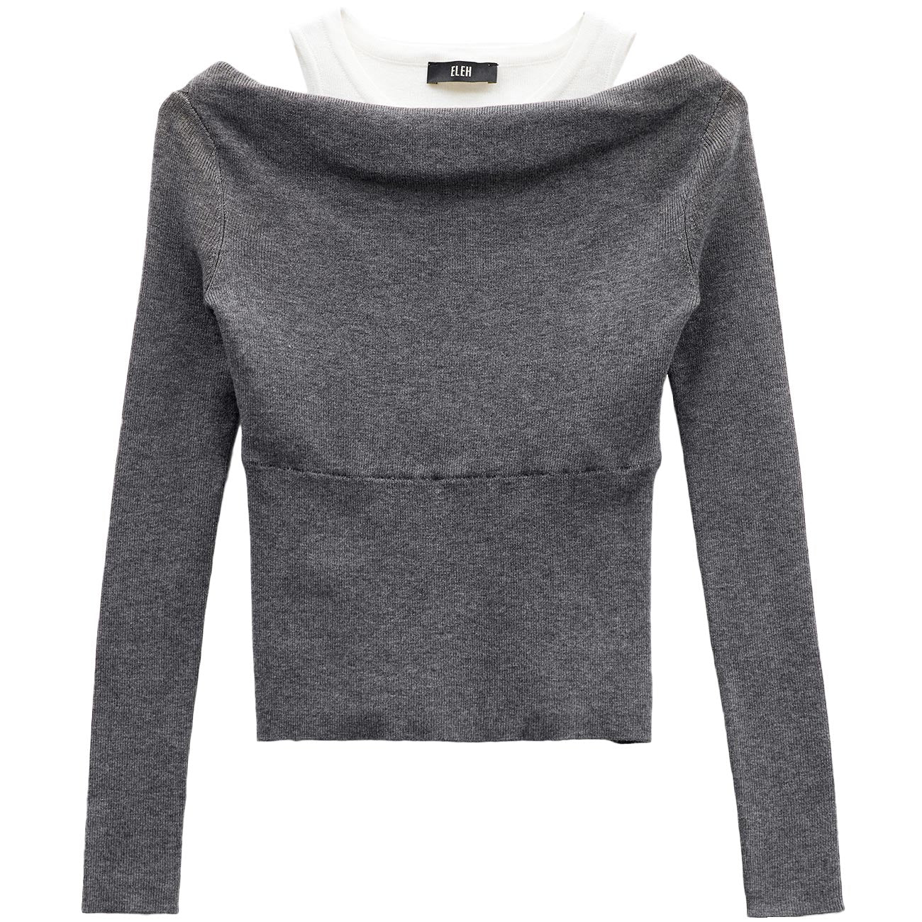 ELEH T-Shirt A Costine FWEM06021 GRIGIO 