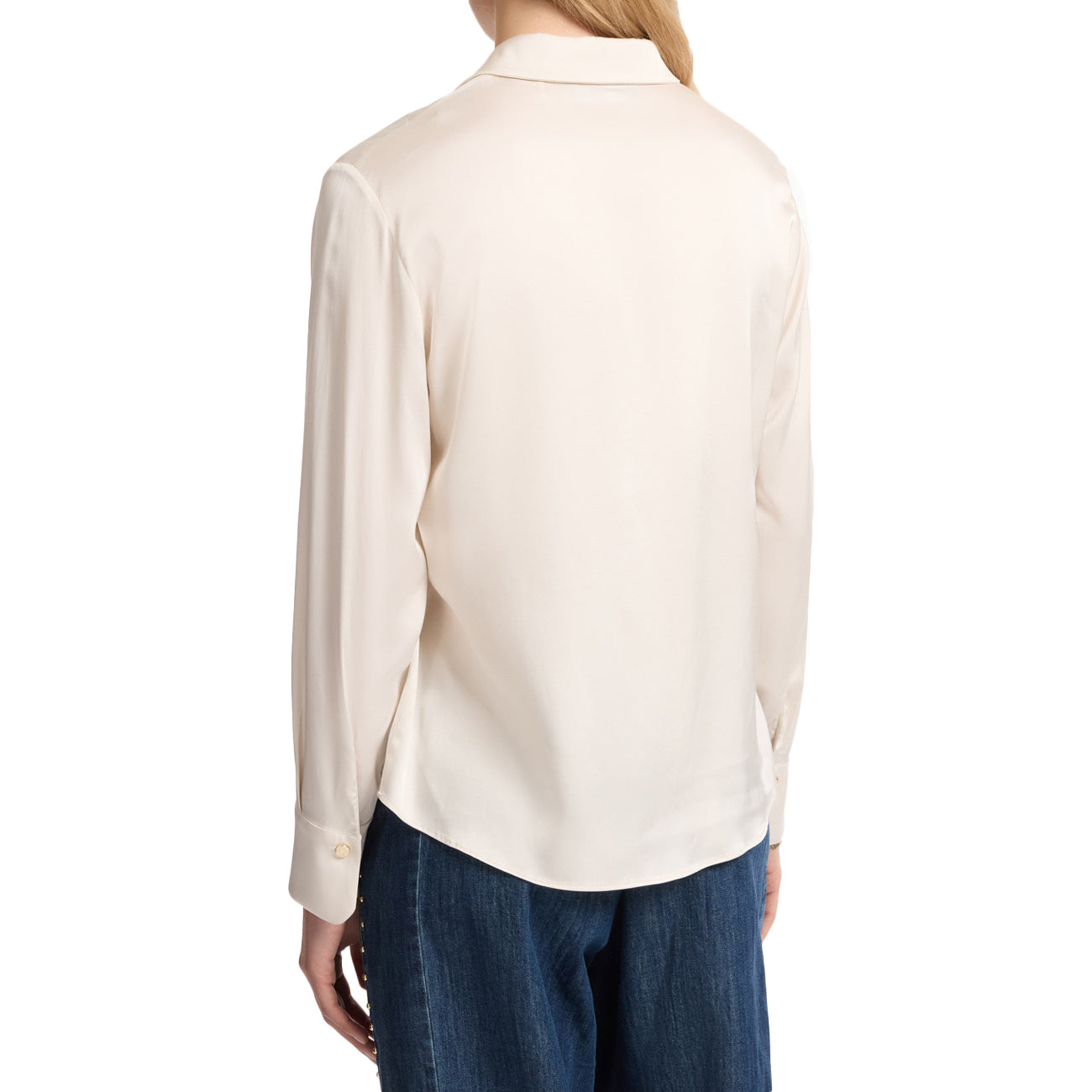 ELENA MIRO' Camicia In Raso Stretch 5127P100232N 021 PORCELLANA 