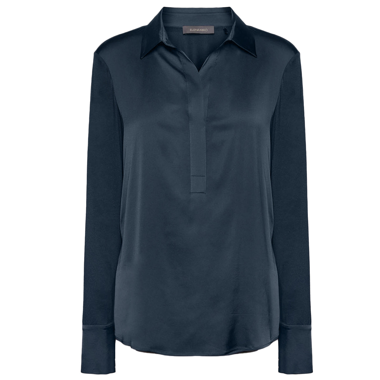 ELENA MIRO' T-Shirt Polo In Due Tessuti G247Z100487N 034 BLU 