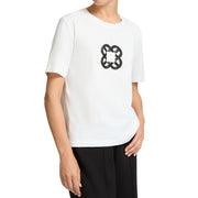 ELENA MIRO' T-Shirt Relaxed Fit Con Ricamo Monogram G270Z000407N 011 MILK 