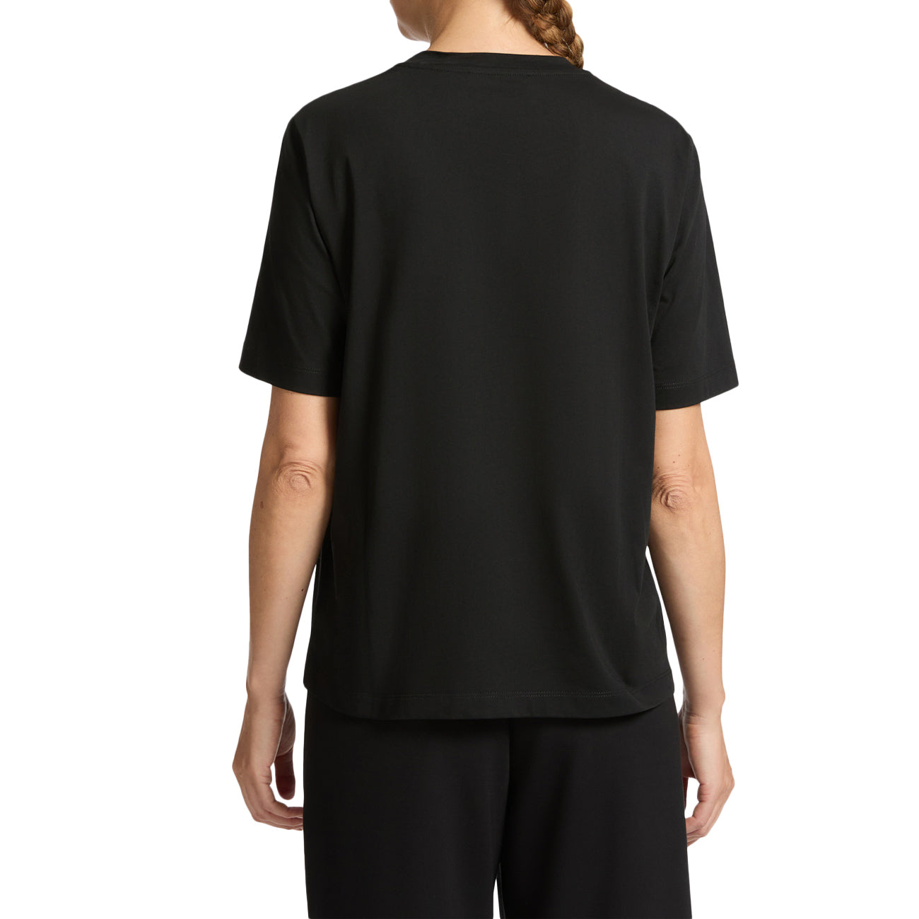 ELENA MIRO' T-Shirt Relaxed Fit Con Ricamo Monogram G270Z000407N 033 NERO 