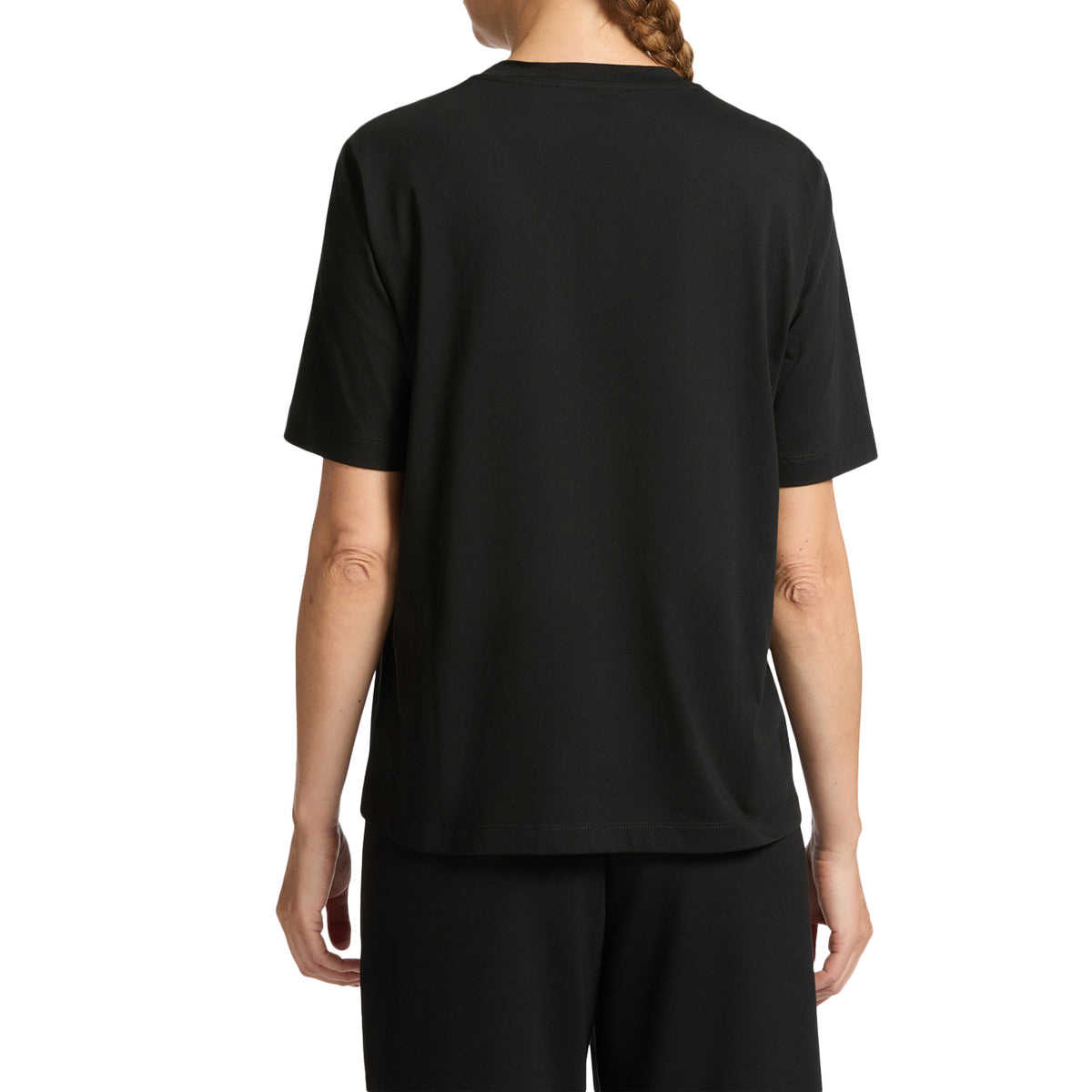ELENA MIRO' T-Shirt Relaxed Fit Con Ricamo Monogram G270Z000407N 033 NERO 