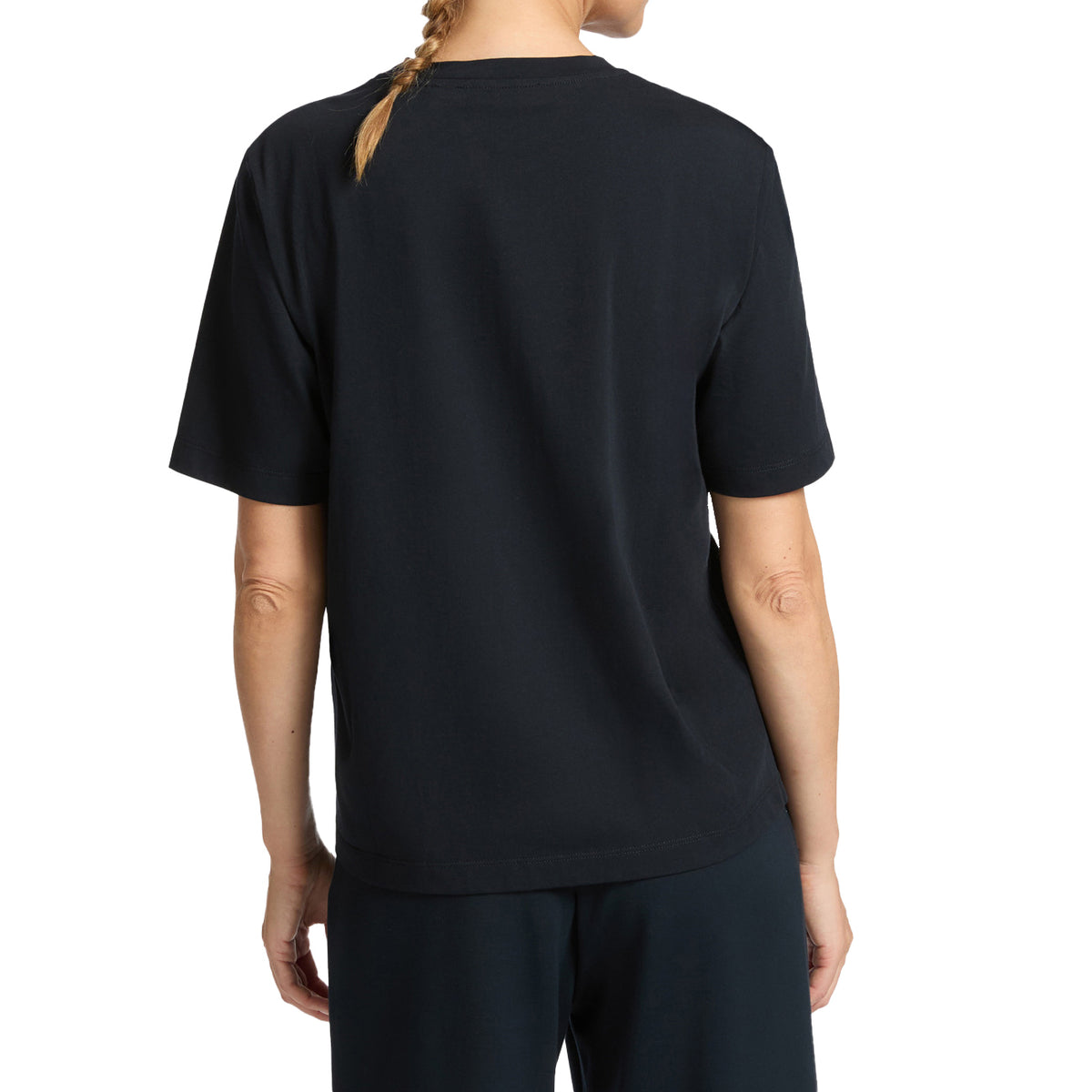 ELENA MIRO' T-Shirt Relaxed Fit Con Ricamo Monogram G270Z000407N 034 DARK BLUE 