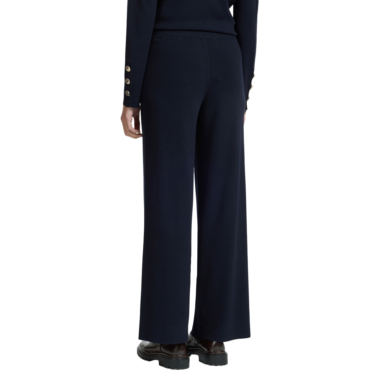 ELENA MIRO' Pantalone In Tricot P618Z000118N 034 DARK BLUE 