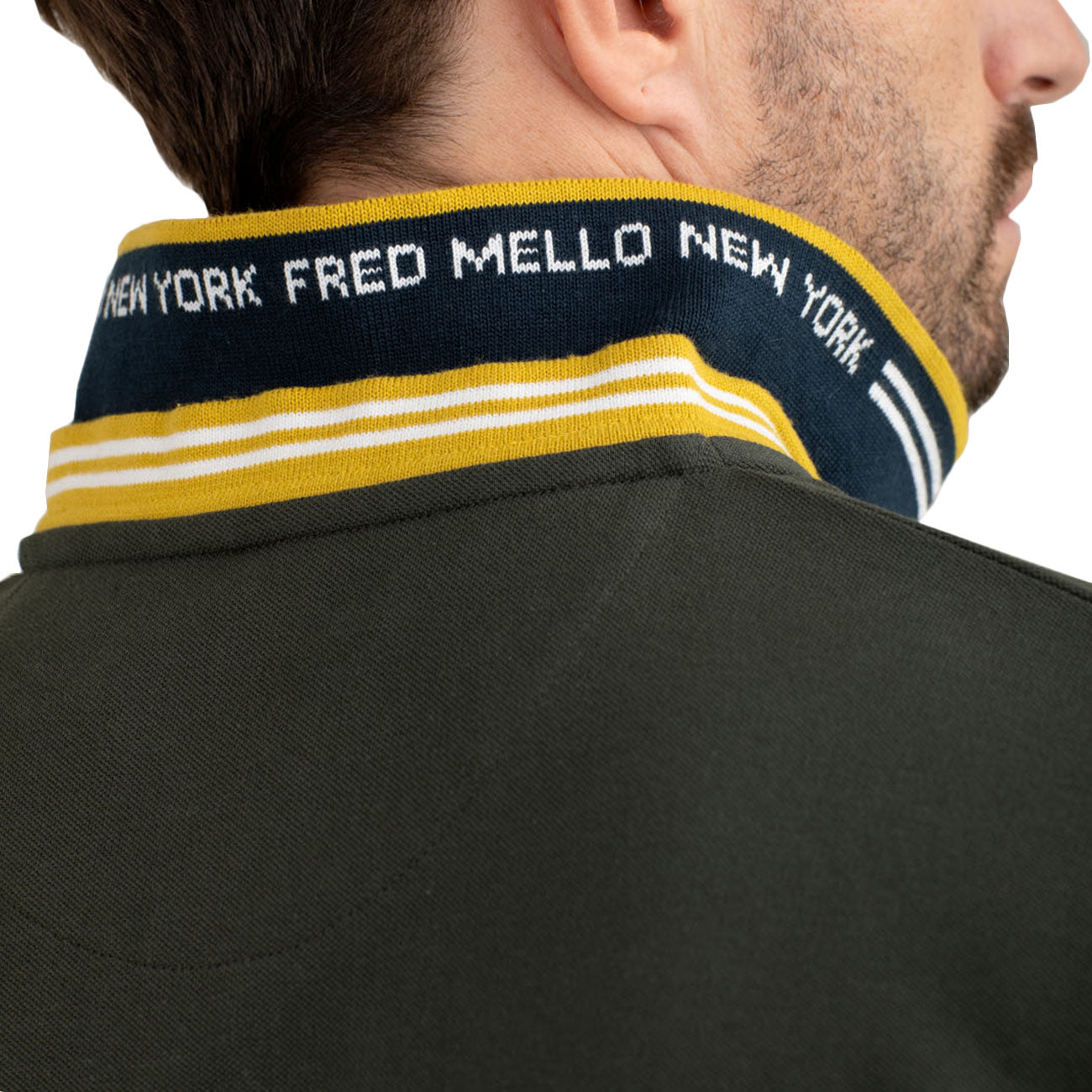 FRED MELLO Polo Con Manica Lunga FM25W01QU A0804 ARMY 