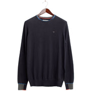 FRED MELLO Maglia Girocollo Con Patch Sui Gomiti FM25W14MG A0601 BLUE 