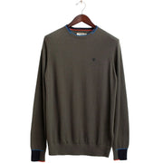 FRED MELLO Maglia Girocollo Con Patch Sui Gomiti FM25W14MG A0804 ARMY 