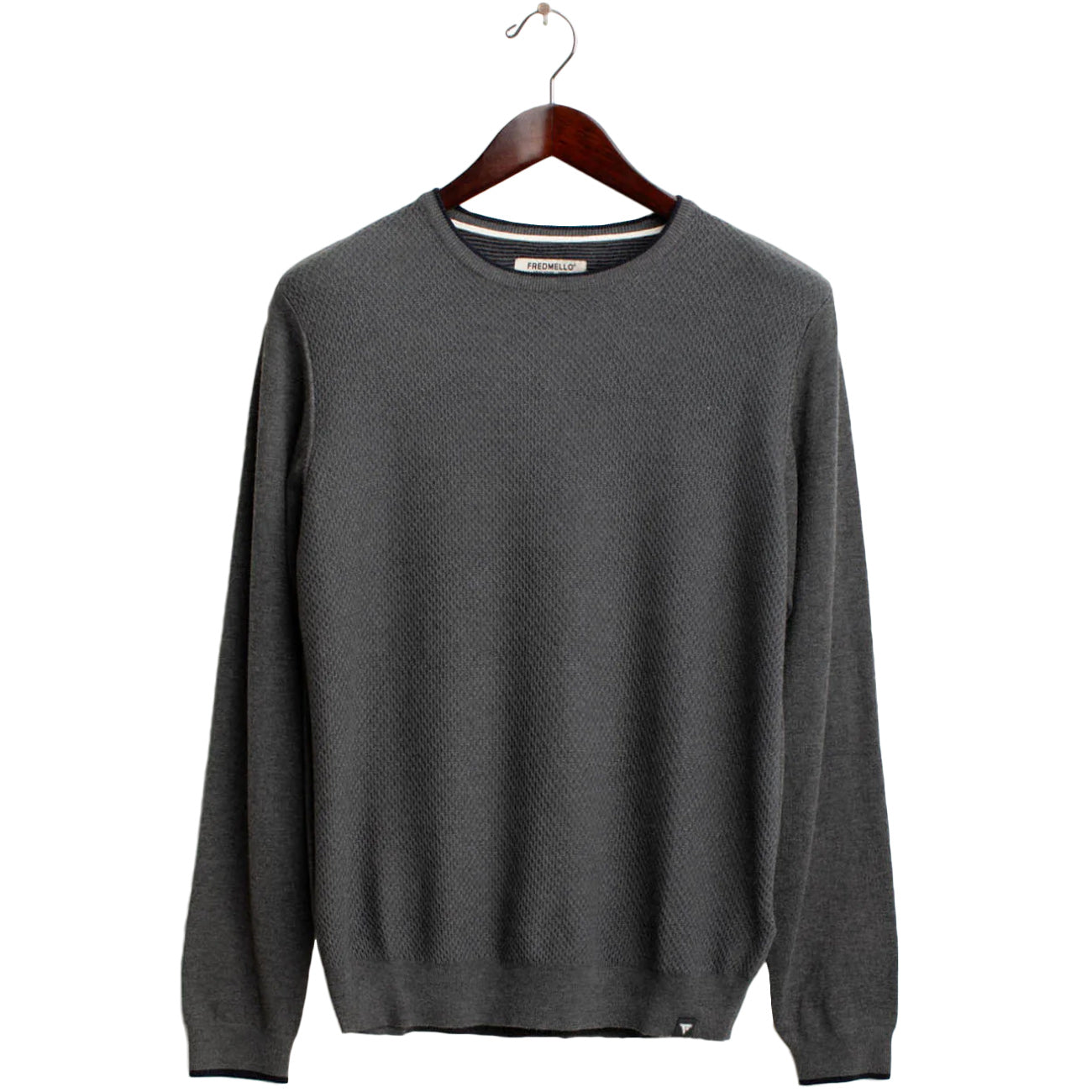 FRED MELLO Maglia Girocollo Antracite Melange FM25W17MG A0953 ANTRACITE MELANGE 