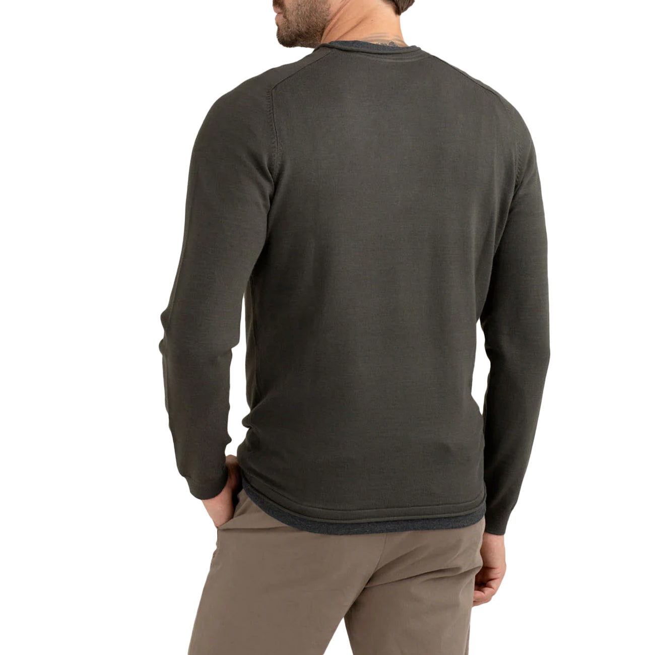 FRED MELLO Maglia Girocollo Raglan Con Dettagli A Contratso FM25W20MG A0804 ARMY 