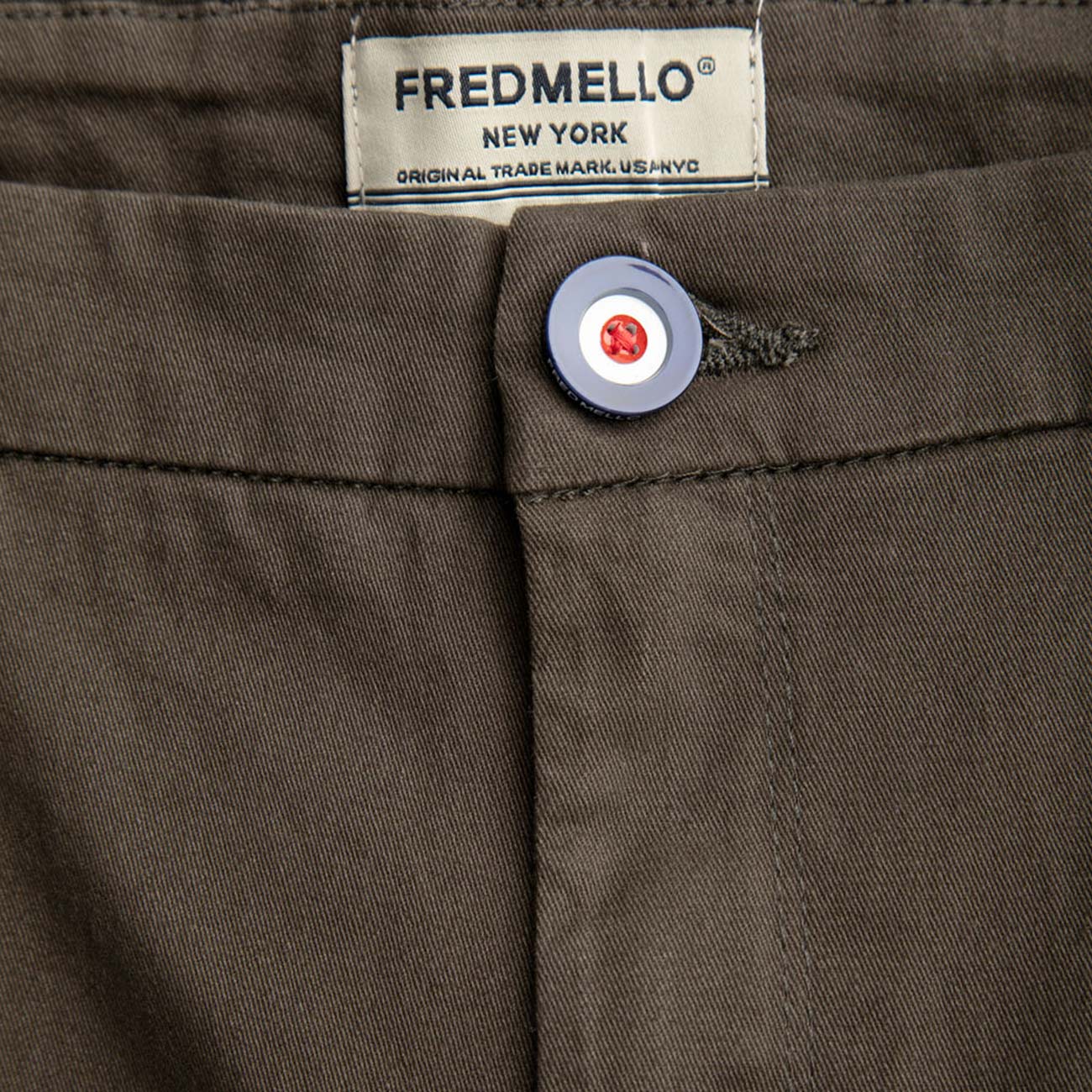 FRED MELLO Pantalone Chino Slim Ft "Mr. Bryan" FMRAYMOND A0802 AIR FORCE 