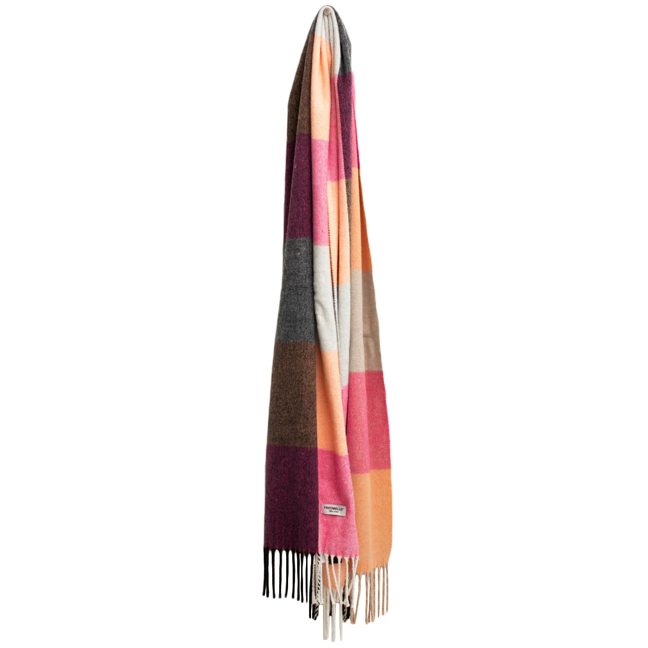 FRED MELLO Pashmina Macrocheck Con Frange FW25W03ZS A0408 FUCSIA 