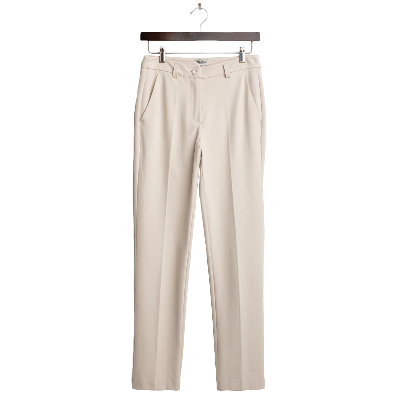 FRED MELLO Pantalone A Sigaretta In Tintofilo FW25W13PU A0002 OFF WHITE 