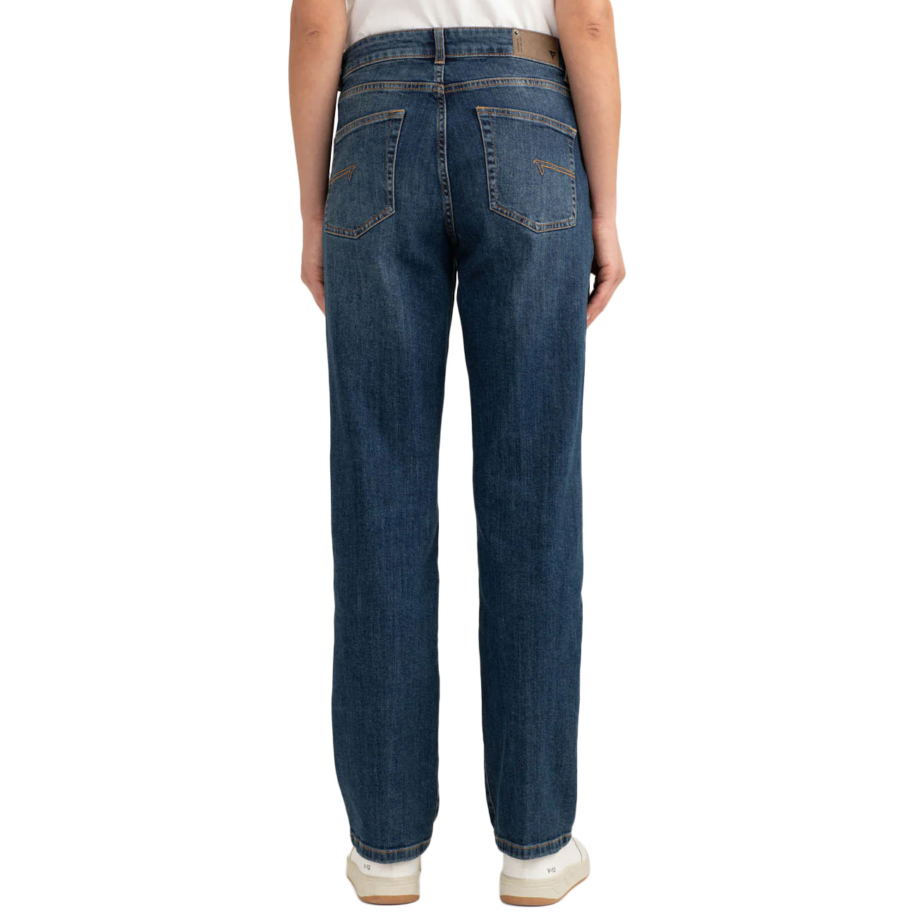 FRED MELLO Pantalone Palazzo In Denim Stretch FW25W21PD A1101 MIDDLE BLUE 