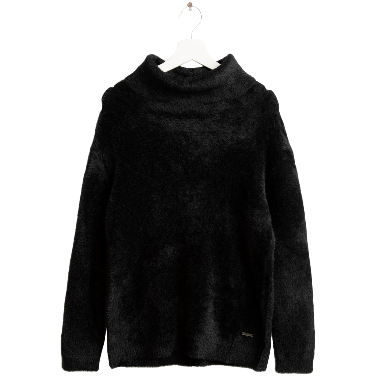 FRED MELLO Maglia Dolcevita Effetto Pelliccia FW25W23MD A0951 BLACK 