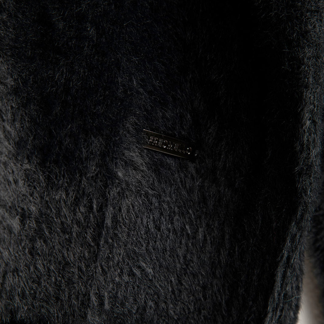 FRED MELLO Maglia Dolcevita Effetto Pelliccia FW25W23MD A0951 BLACK 