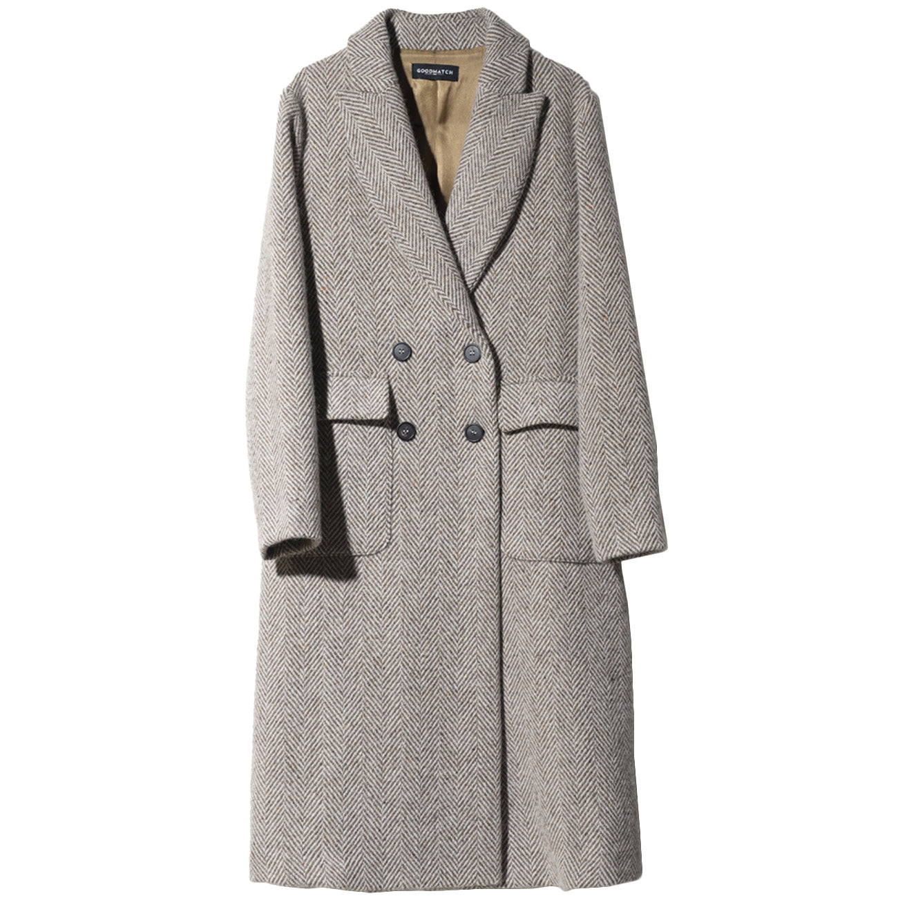 GOODMATCH Cappotto Doppiopetto Over AA5201 Z07 CAMEL WHITE 