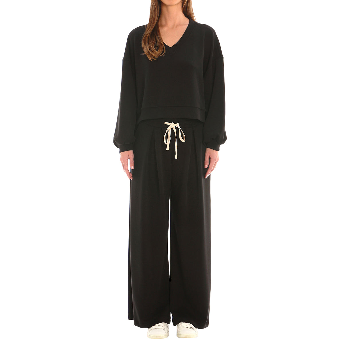HOMEWARD Pantalone In Felpa Pinces FEL002 BLACK 