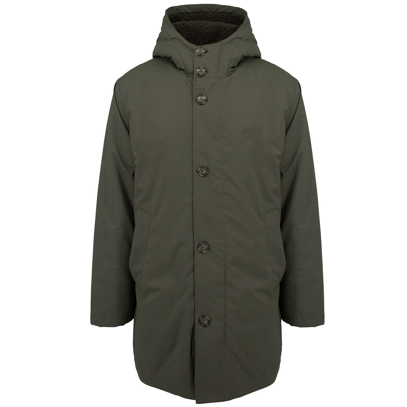 HOMEWARD Parka Interno Orsetto Con Cappuccio JKT010 ARMY 