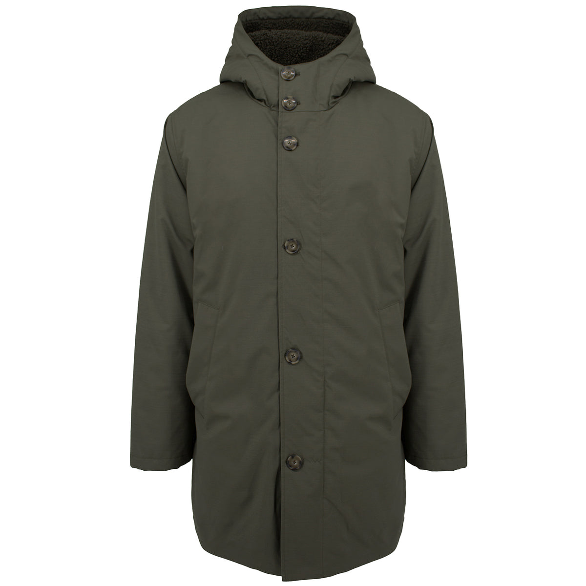HOMEWARD Parka Interno Orsetto Con Cappuccio JKT010 ARMY 