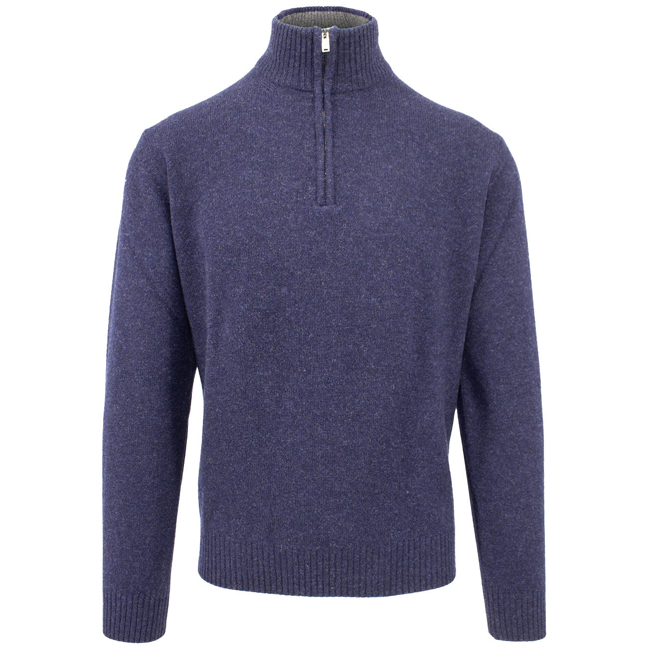 HOMEWARD Pullover A Mezza Zip KNI009 BLU OXFORD 