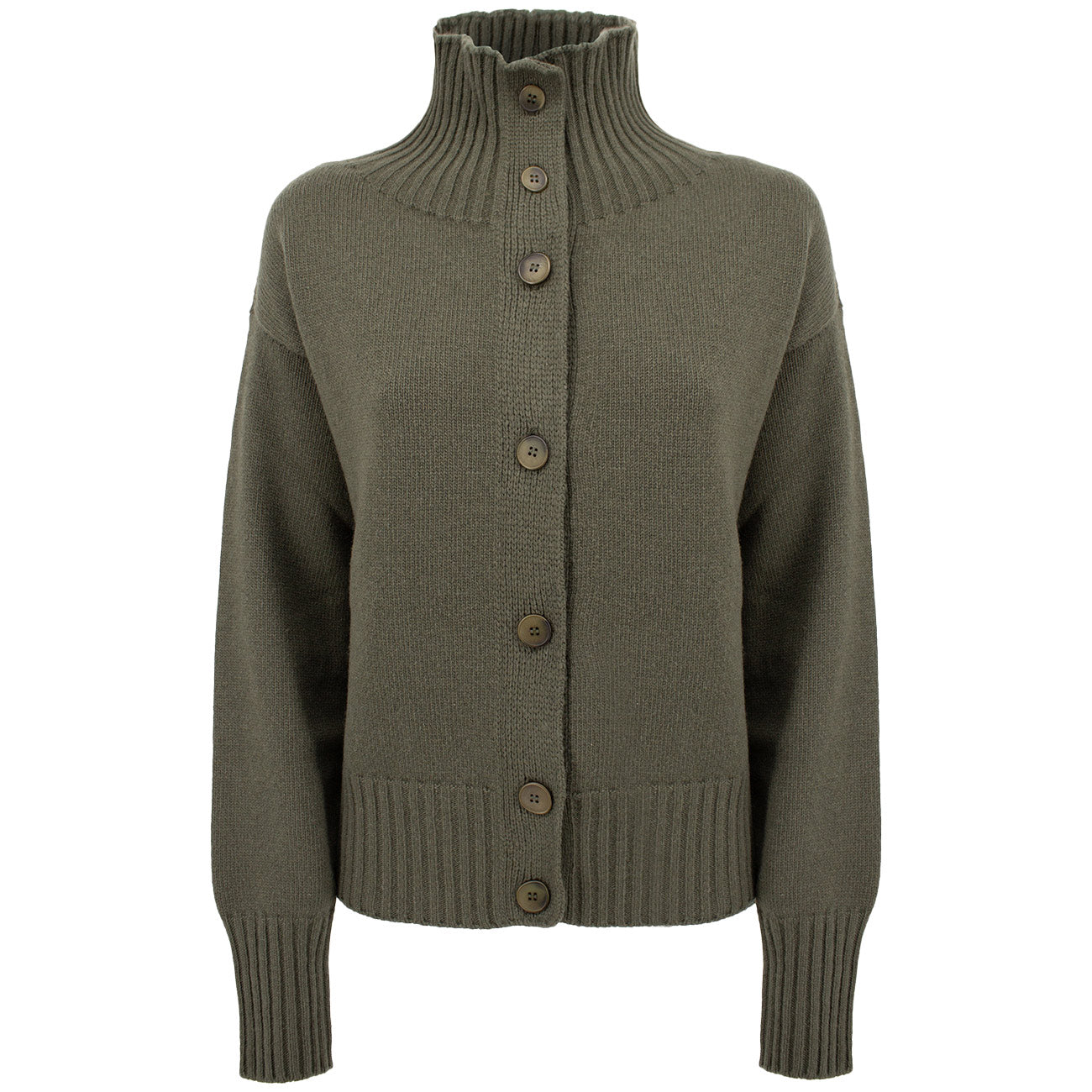 HOMEWARD Cardigan Collo Alto KNI009/ MILITARY 