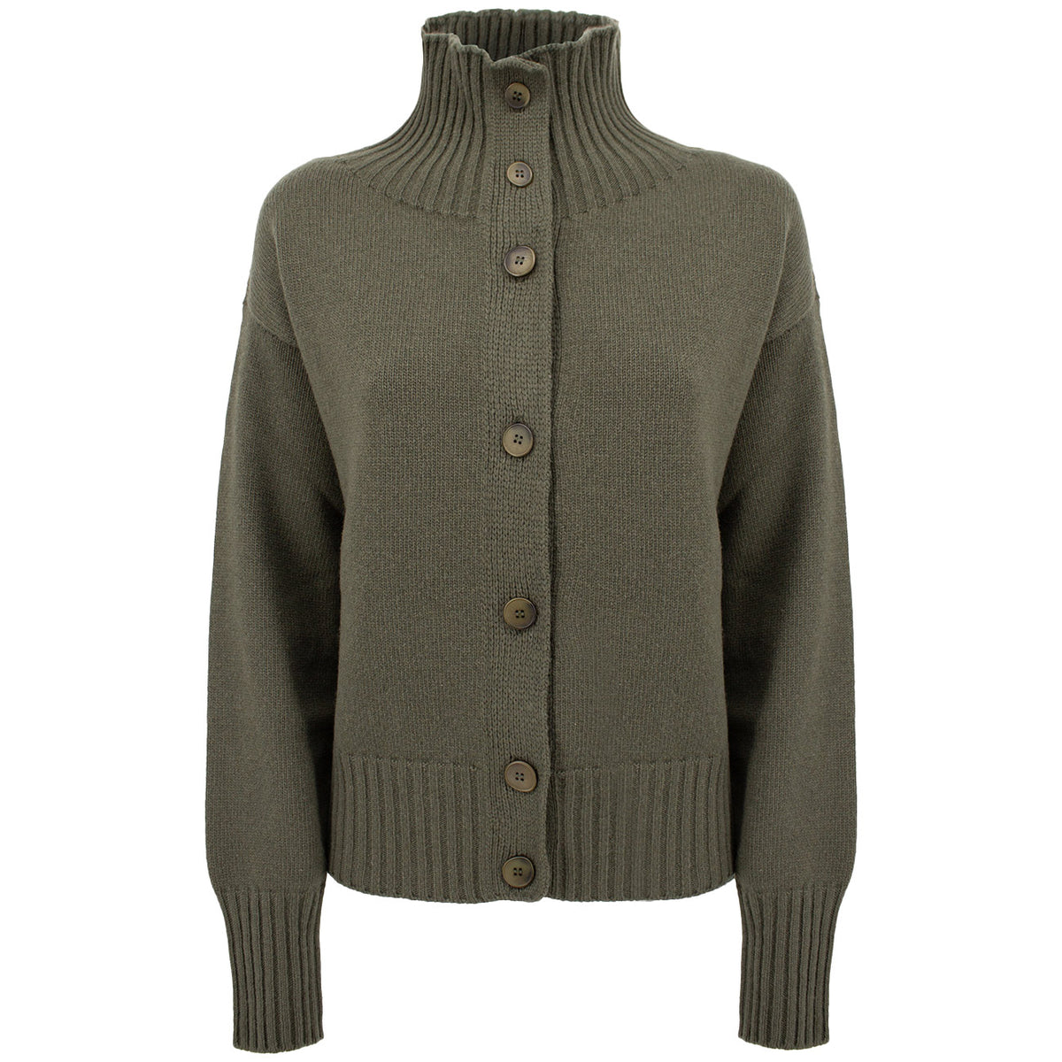 HOMEWARD Cardigan Collo Alto KNI009/ MILITARY 