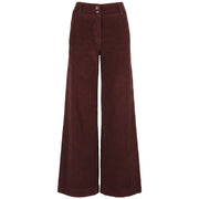 HOMEWARD Pantalone A Gamba Larga In Velluto A Costa TR0012/ CHOCOLATE 