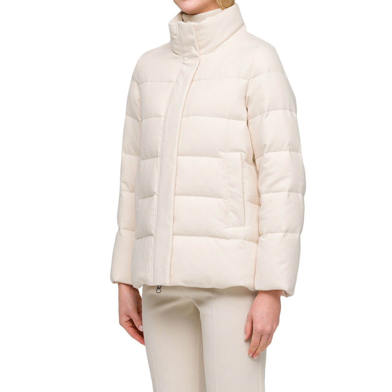 HOX Piumino In Lana Corto Con Zip Laterali XD6748 FW40 OPALE 